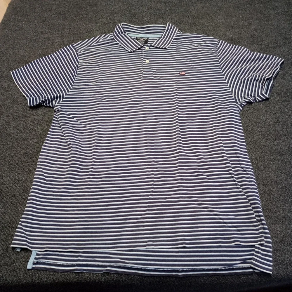 Polo Jeans Ralph Lauren Shirt Adult XL Striped‎ Golf Golfer